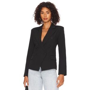 Steve Madden Naomi Blazer – Tailored Double-Breasted Black, Size S